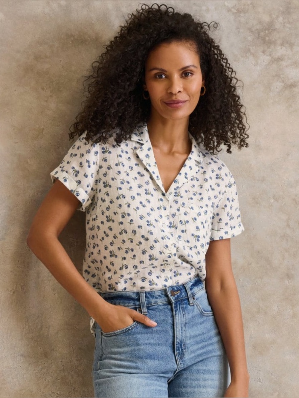 Garnet Hill Easy Linen Short-Sleeve Shirt